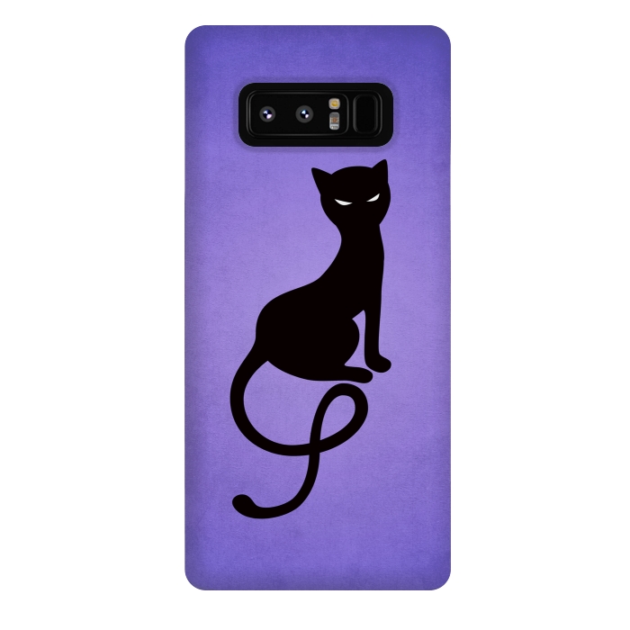 Galaxy Note 8 StrongFit Purple Gracious Evil Black Cat by Boriana Giormova