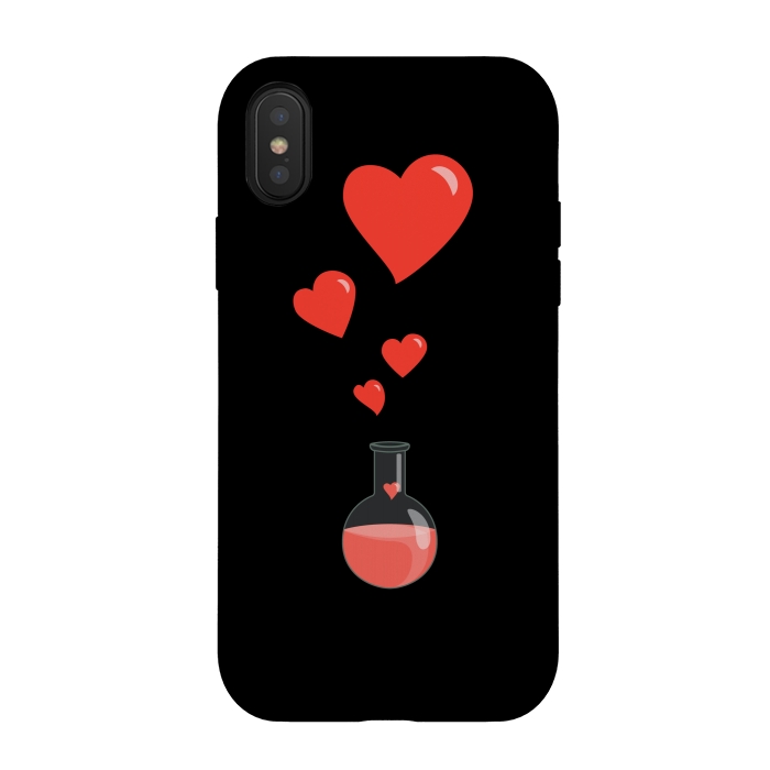 iPhone Xs / X StrongFit Flask Of Hearts Love Chemistry by Boriana Giormova