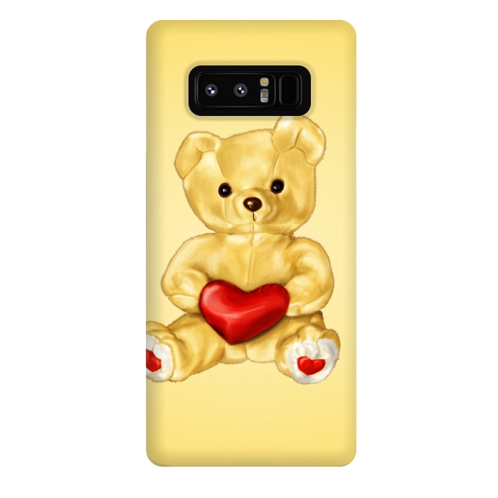 Galaxy Note 8 StrongFit Cute Teddy Bear Hypnotist With Heart by Boriana Giormova