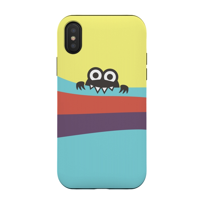 iPhone Xs / X StrongFit Cute Bug Bites Yummy Colorful Stripes by Boriana Giormova