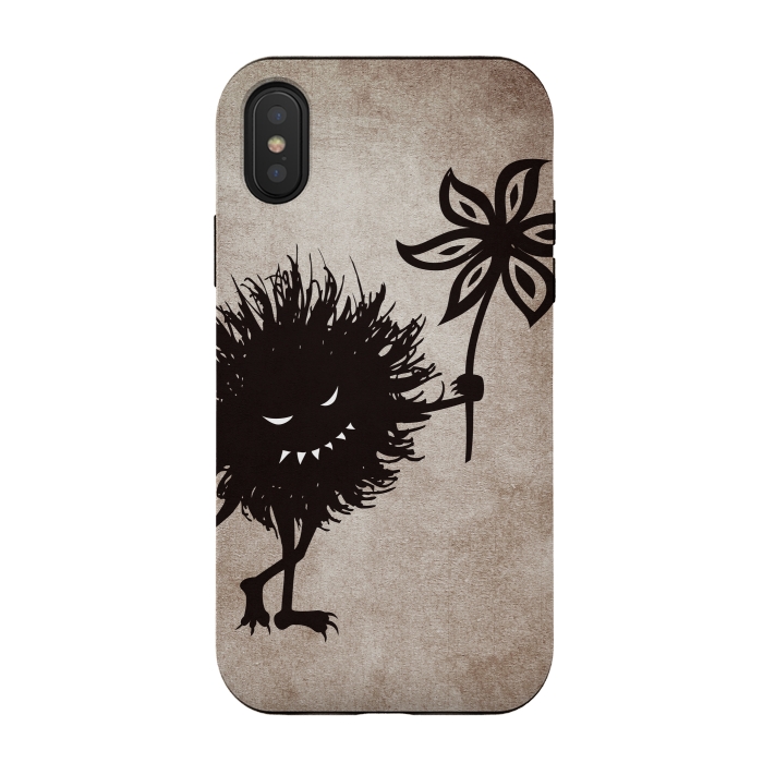 iPhone Xs / X StrongFit Evil Bug Gives Flower by Boriana Giormova