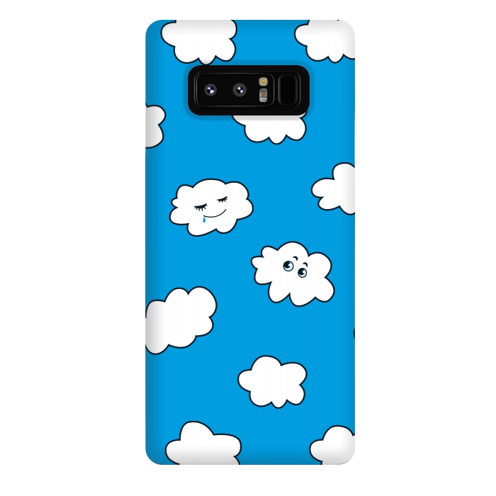 Galaxy Note 8 StrongFit Funny Cartoon Clouds by Boriana Giormova