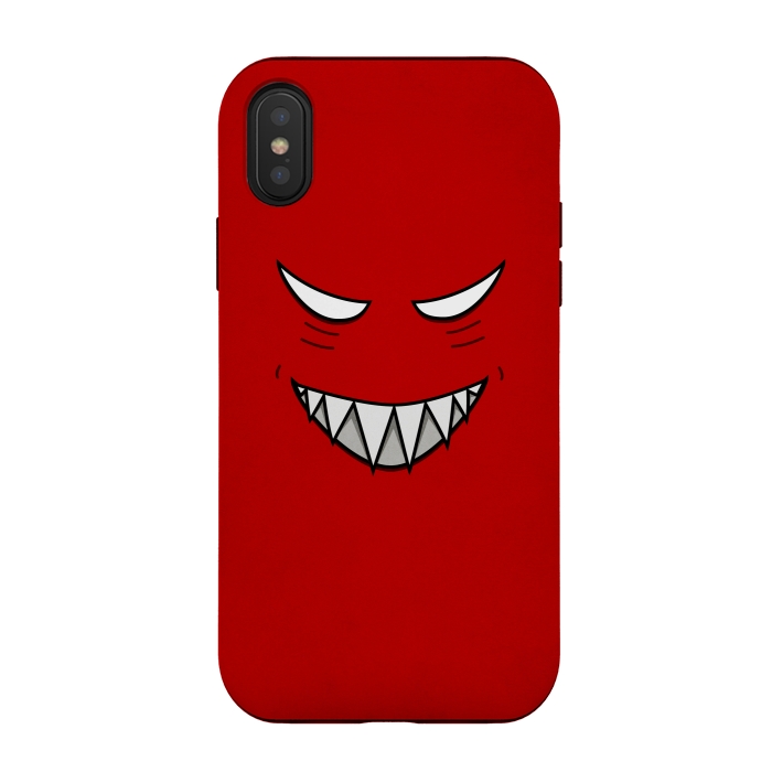 iPhone Xs / X StrongFit Evil Grinning Face by Boriana Giormova