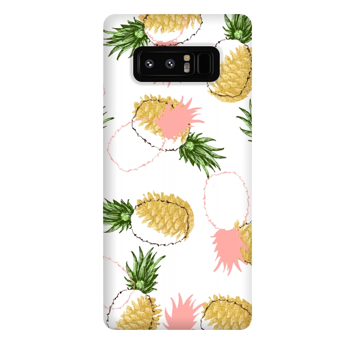 Galaxy Note 8 StrongFit Pineapples & Pine Cones by Uma Prabhakar Gokhale