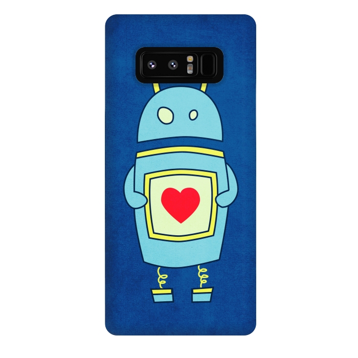 Galaxy Note 8 StrongFit Clumsy Cute Robot With Heart by Boriana Giormova