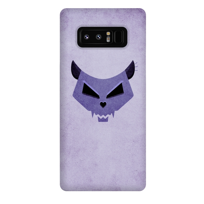 Galaxy Note 8 StrongFit Purple Evil Cat Skull by Boriana Giormova
