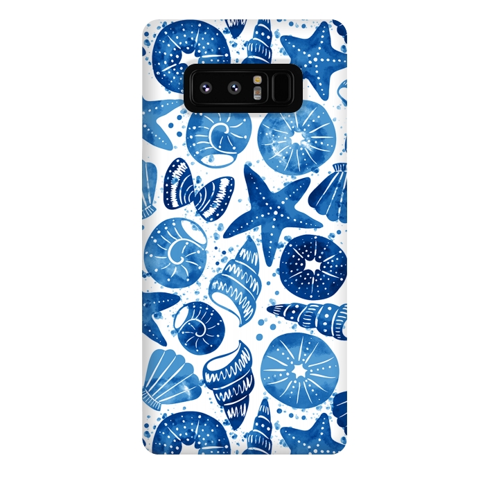 Galaxy Note 8 StrongFit sea shells by Laura Grant