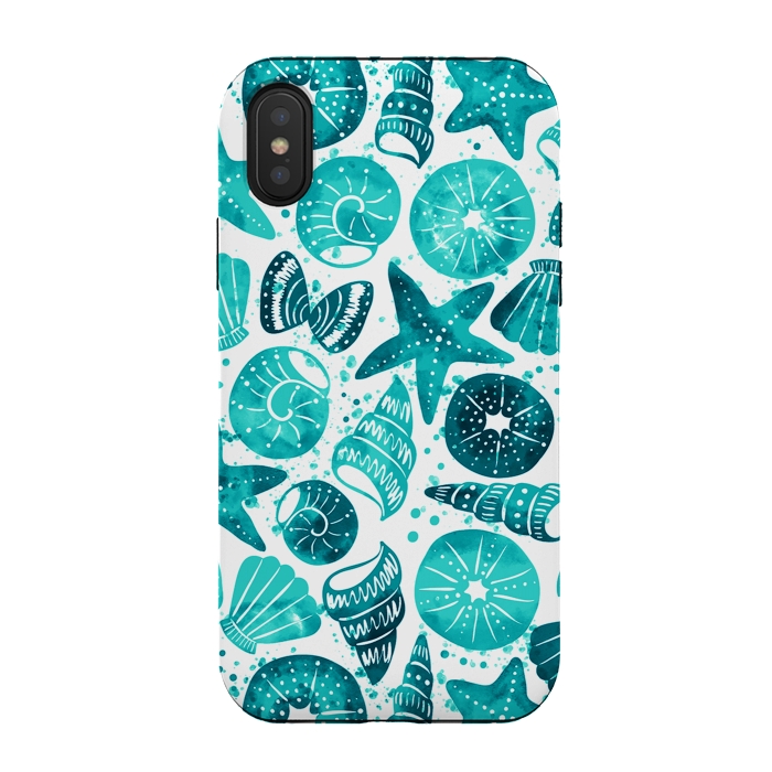 iPhone Xs / X StrongFit sea shells 2 by Laura Grant