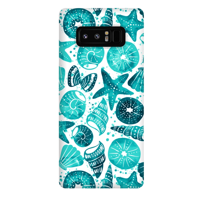 Galaxy Note 8 StrongFit sea shells 2 by Laura Grant