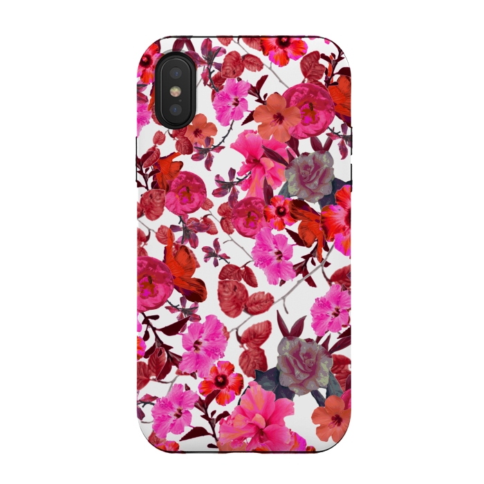 iPhone Xs / X StrongFit Zariya Flower Garden (Pink) by Zala Farah
