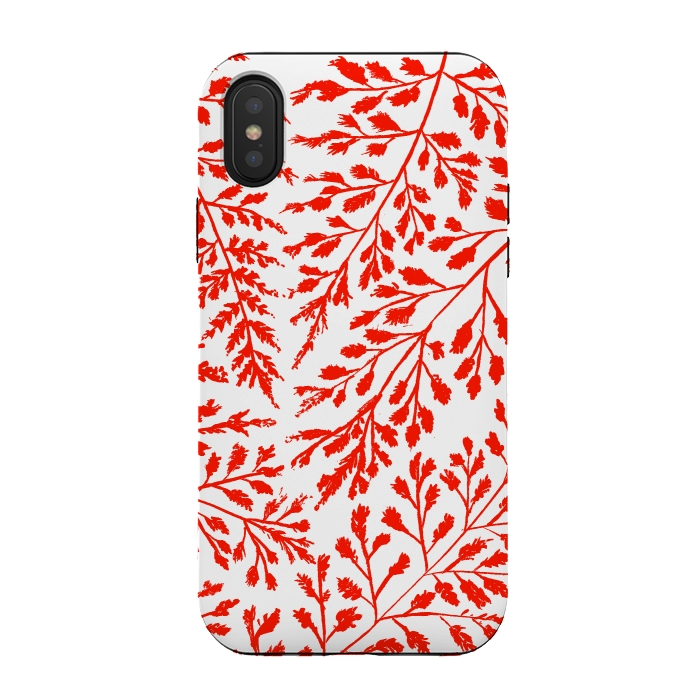 iPhone Xs / X StrongFit Foliage Red by Caitlin Workman