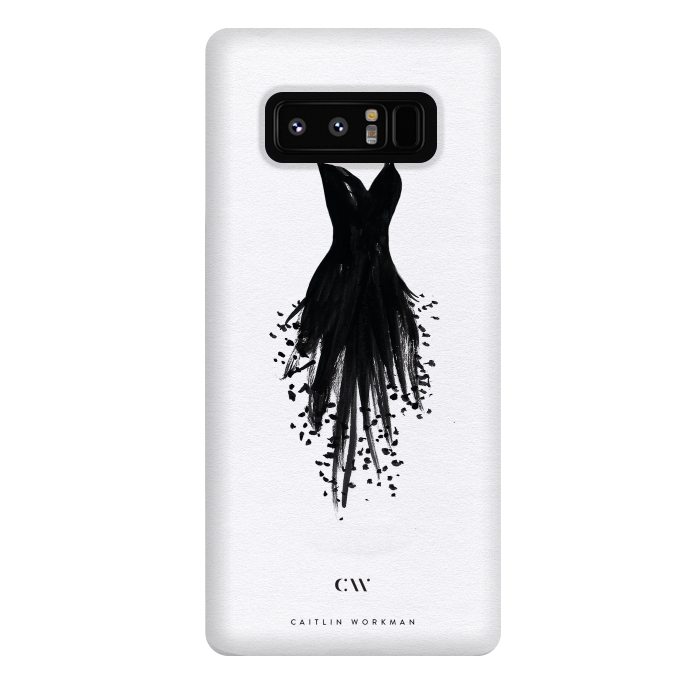 Galaxy Note 8 StrongFit Little Black Fringe Dress by Caitlin Workman