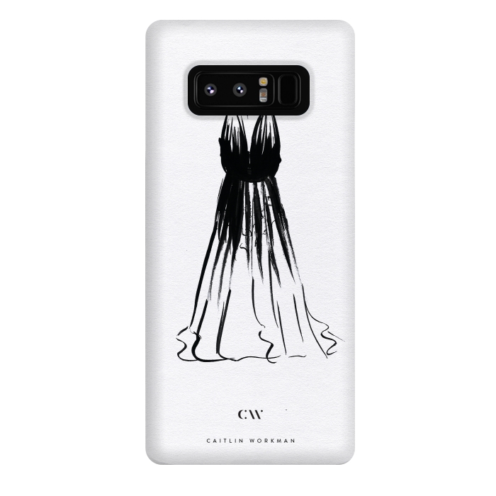 Galaxy Note 8 StrongFit Little Black Halter Dress by Caitlin Workman