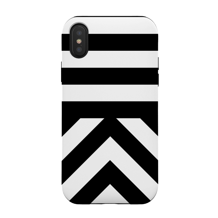 iPhone Xs / X StrongFit Black Stripes by Caitlin Workman