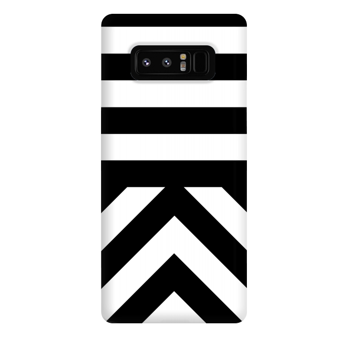 Galaxy Note 8 StrongFit Black Stripes by Caitlin Workman