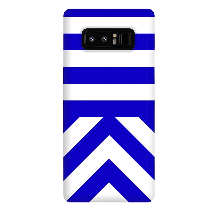 Galaxy Note 8 StrongFit Blue Stripes by Caitlin Workman