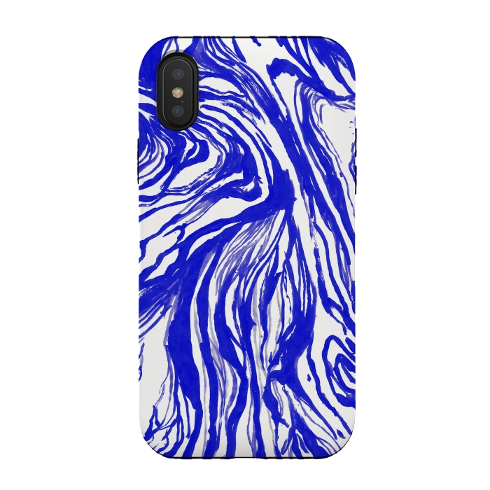 iPhone Xs / X StrongFit Marble Royal by Caitlin Workman