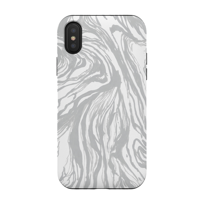 iPhone Xs / X StrongFit Gray Marble by Caitlin Workman