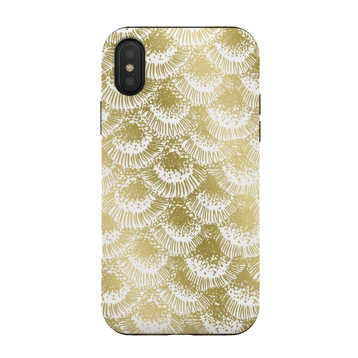 iPhone Xs / X StrongFit Organic Burst Gold by Caitlin Workman