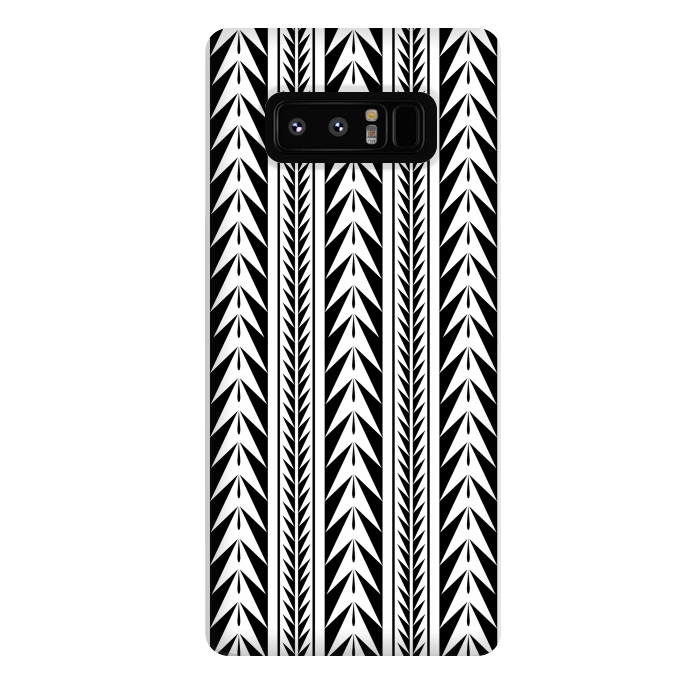 Galaxy Note 8 StrongFit Edgy Black Stripes by Caitlin Workman