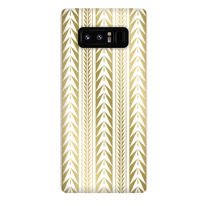 Galaxy Note 8 StrongFit Edgy Gold Stripes by Caitlin Workman