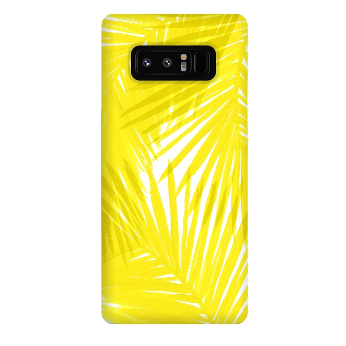 Galaxy Note 8 StrongFit Yellow Palms by Caitlin Workman