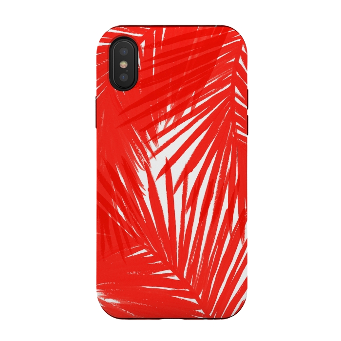 iPhone Xs / X StrongFit Red Palms by Caitlin Workman