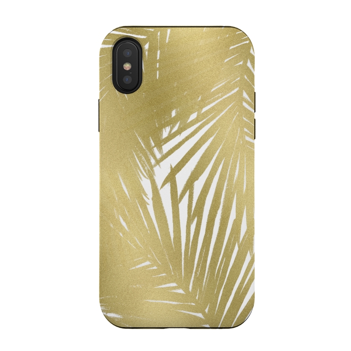 iPhone Xs / X StrongFit Gold Palms by Caitlin Workman
