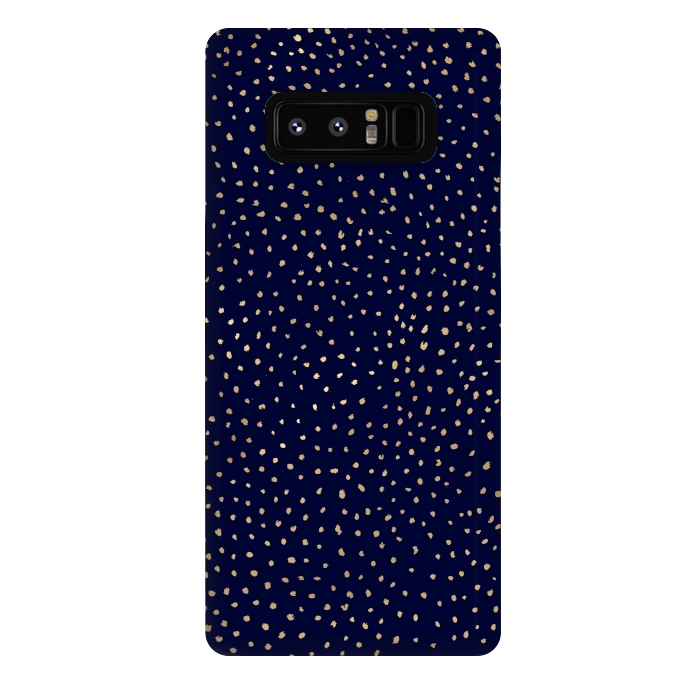 Galaxy Note 8 StrongFit Dotted Gold and Navy by Caitlin Workman