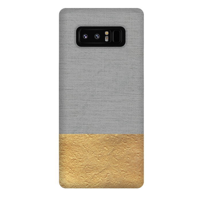 Galaxy Note 8 StrongFit Color Blocked Gold and Grey by Caitlin Workman
