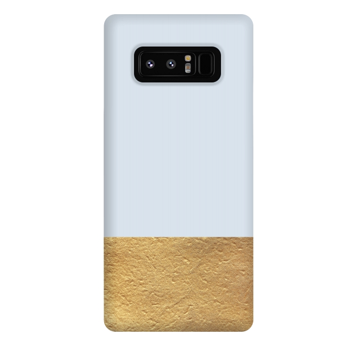 Galaxy Note 8 StrongFit Color Block Light Blue and Gold by Caitlin Workman