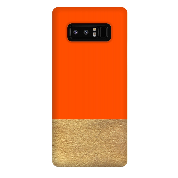 Galaxy Note 8 StrongFit Color Block Red and Gold by Caitlin Workman