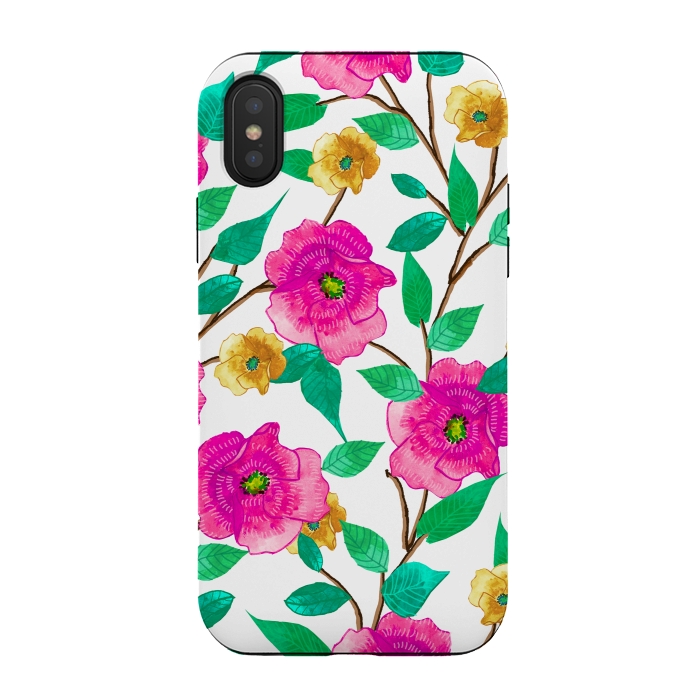 iPhone Xs / X StrongFit Floral Forever by Uma Prabhakar Gokhale