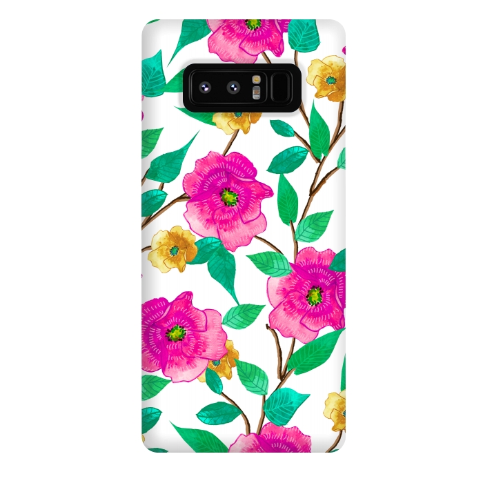 Galaxy Note 8 StrongFit Floral Forever by Uma Prabhakar Gokhale