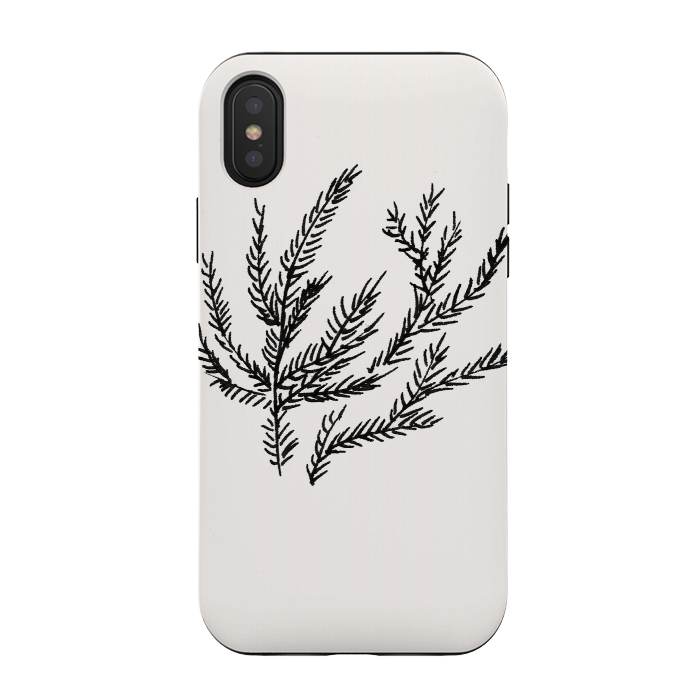 iPhone Xs / X StrongFit Summer Coral Fern by Caitlin Workman