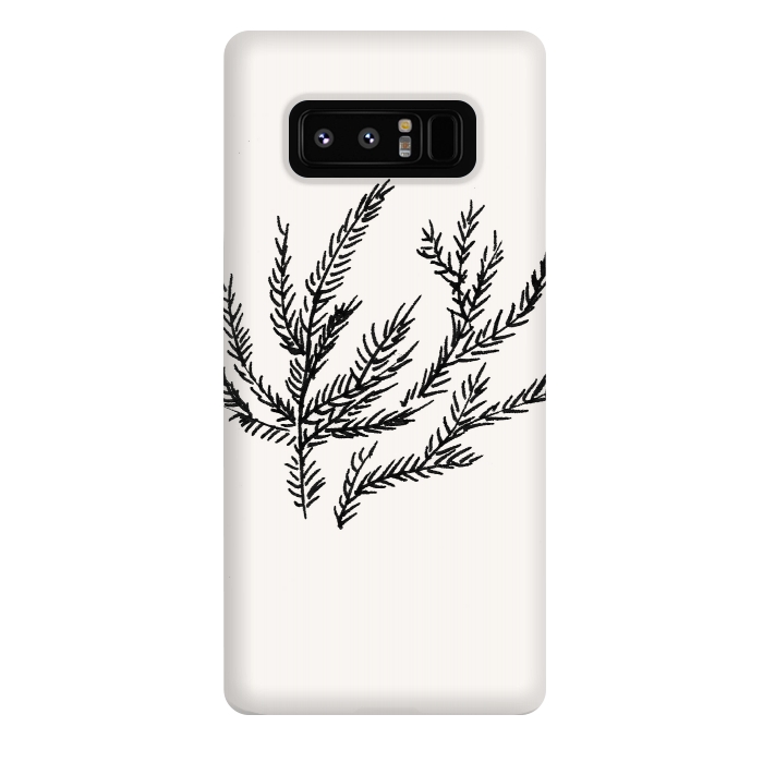 Galaxy Note 8 StrongFit Summer Coral Fern by Caitlin Workman