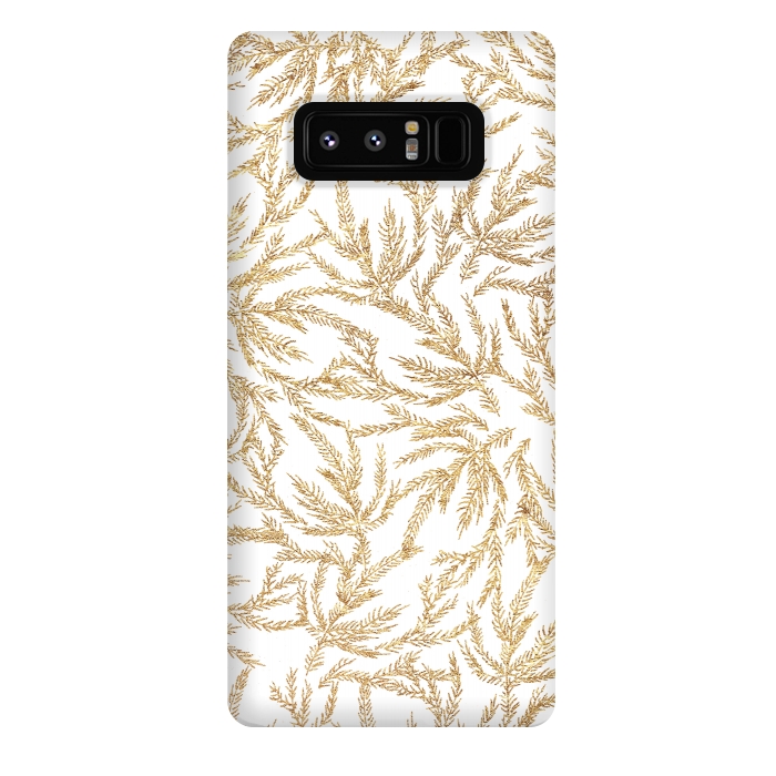 Galaxy Note 8 StrongFit Gold Ferns by Caitlin Workman