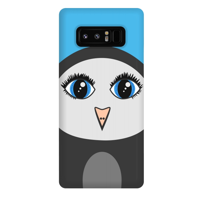 Galaxy Note 8 StrongFit Cute Cartoon Geometric Penguin Face by Boriana Giormova