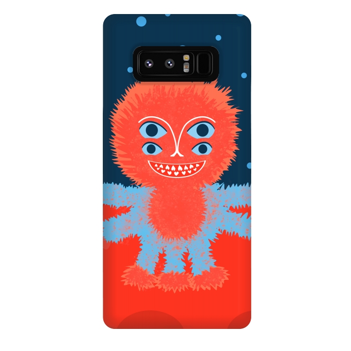 Galaxy Note 8 StrongFit Cute Furry Cartoon Alien Character by Boriana Giormova