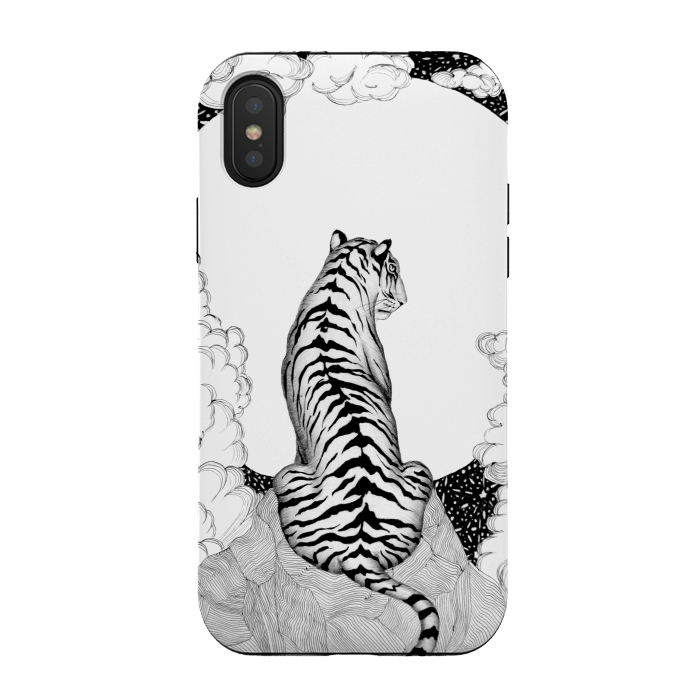 iPhone Xs / X StrongFit Tiger Moon by ECMazur 