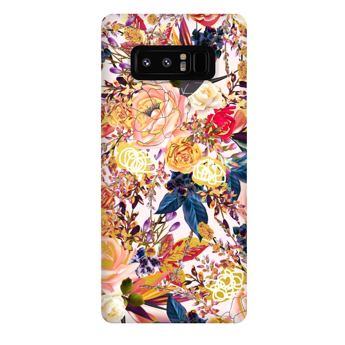 Galaxy Note 8 StrongFit Rustic Floral by Uma Prabhakar Gokhale