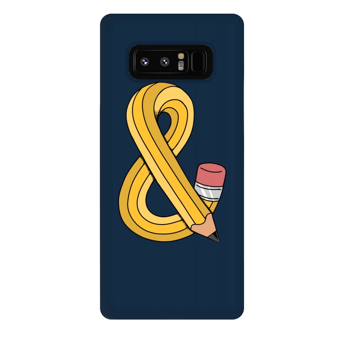 Galaxy Note 8 StrongFit ampersand pencil by Coffee Man