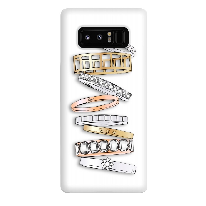 Galaxy Note 8 StrongFit Stack of Brand Designer Bracelets by Martina