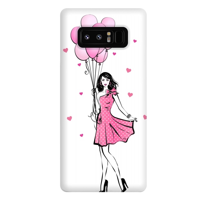 Galaxy Note 8 StrongFit Girl with balloons by Martina