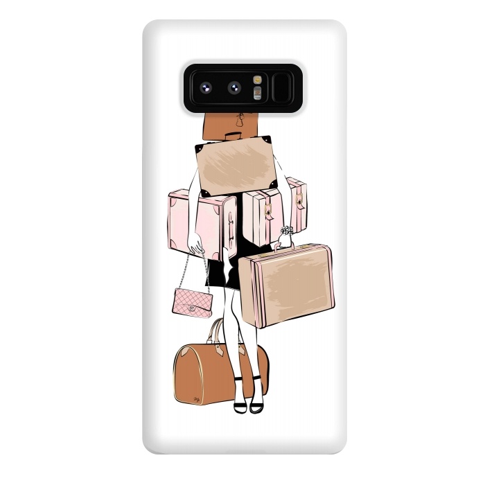 Galaxy Note 8 StrongFit Woman with luggage by Martina