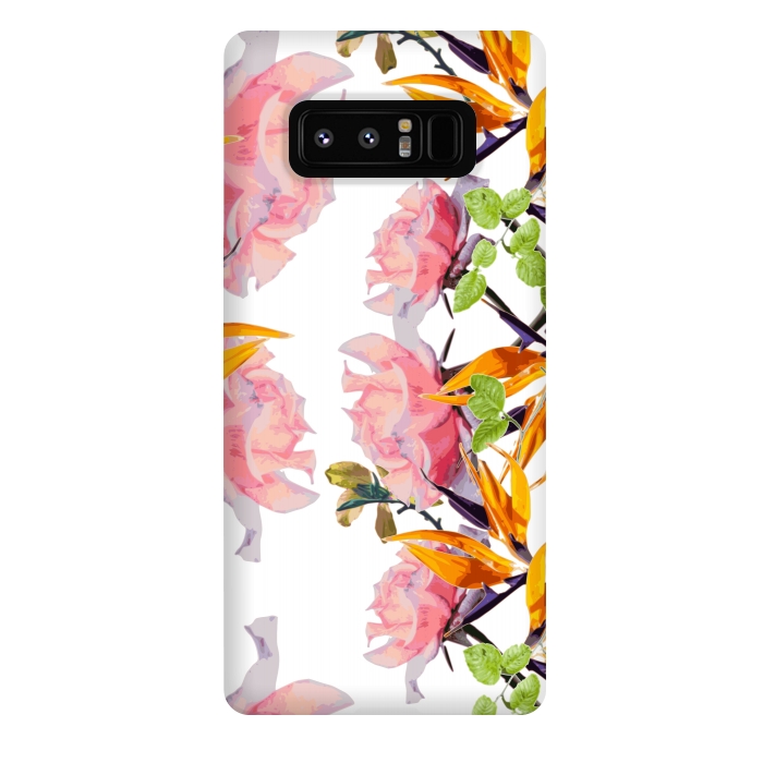 Galaxy Note 8 StrongFit Lush Watercolor Florals by Zala Farah