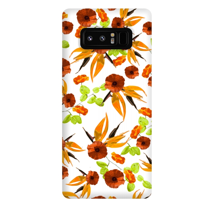 Galaxy Note 8 StrongFit Orange Poppy Star by Zala Farah