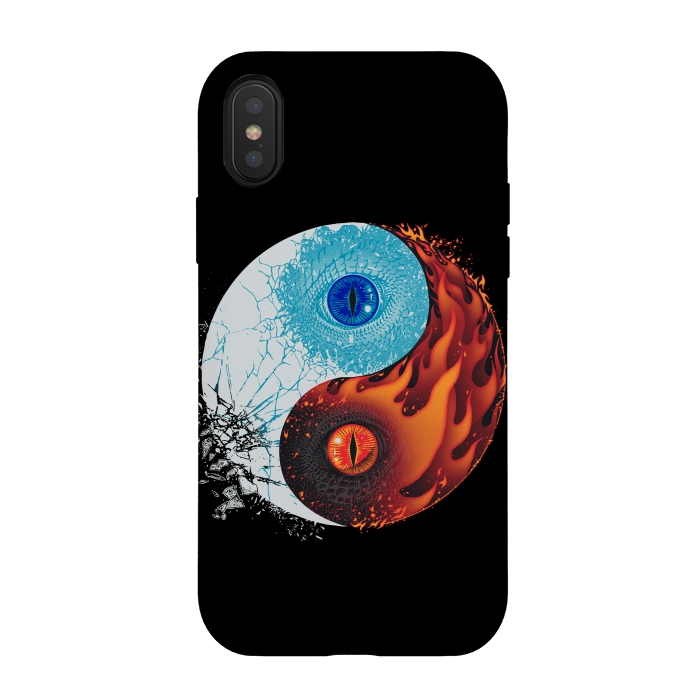 iPhone Xs / X StrongFit Ice and Fire by Branko Ricov