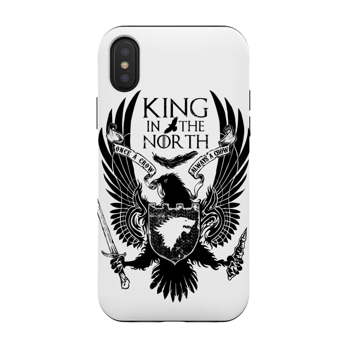 iPhone Xs / X StrongFit Crow in the North by Branko Ricov