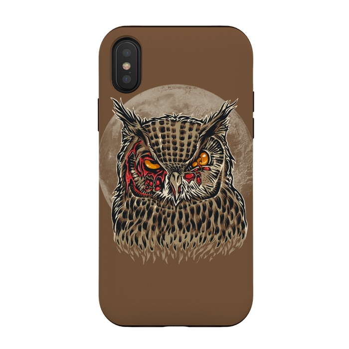 iPhone Xs / X StrongFit Zombie Owl by Branko Ricov